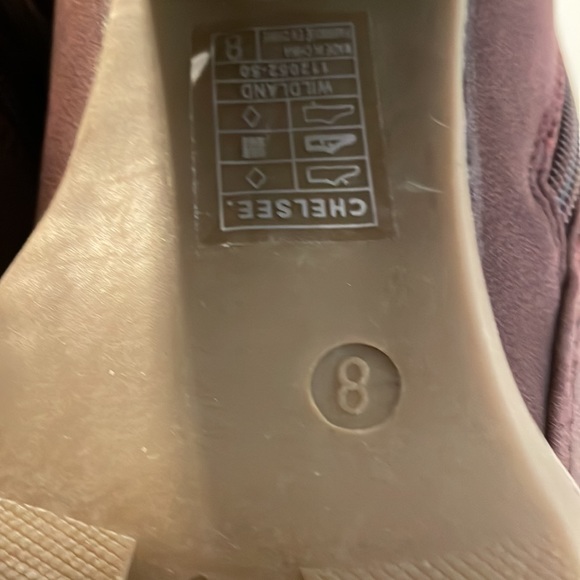 Chelsee combat Plum Boot with chunky heel - Picture 12 of 15